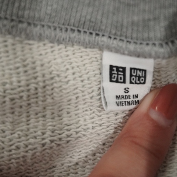 Uniqlo Womens Heather Grey Crew Neck Long-Sleeve Basic Sweatshirt Size Small - Picture 7 of 7